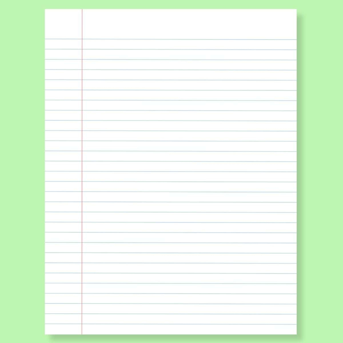 Free Printable Lined Paper Pdf (Wide-Ruled) in Wide Ruled Paper Printable Free