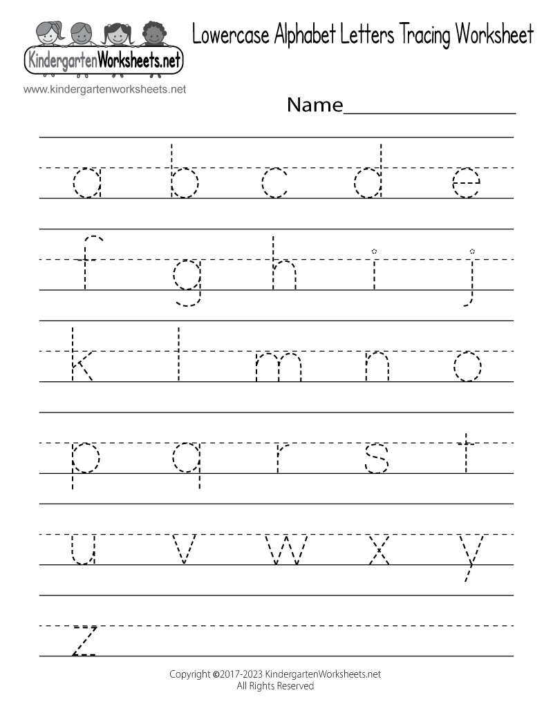 Free Printable Lowercase Alphabet Letters Tracing Worksheet within Free Printable Lower Case Alphabet Letters