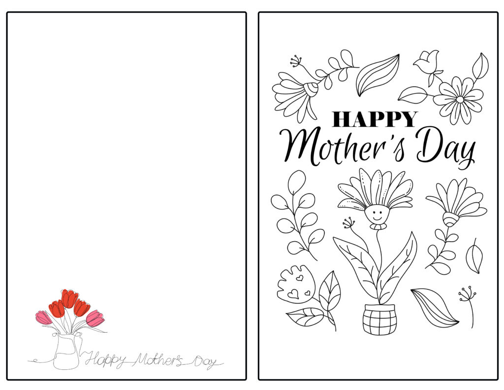 Free Printable Mother'S Day Cards To Color And More For Kids pertaining to Free Printable Happy Mothers Day Cards