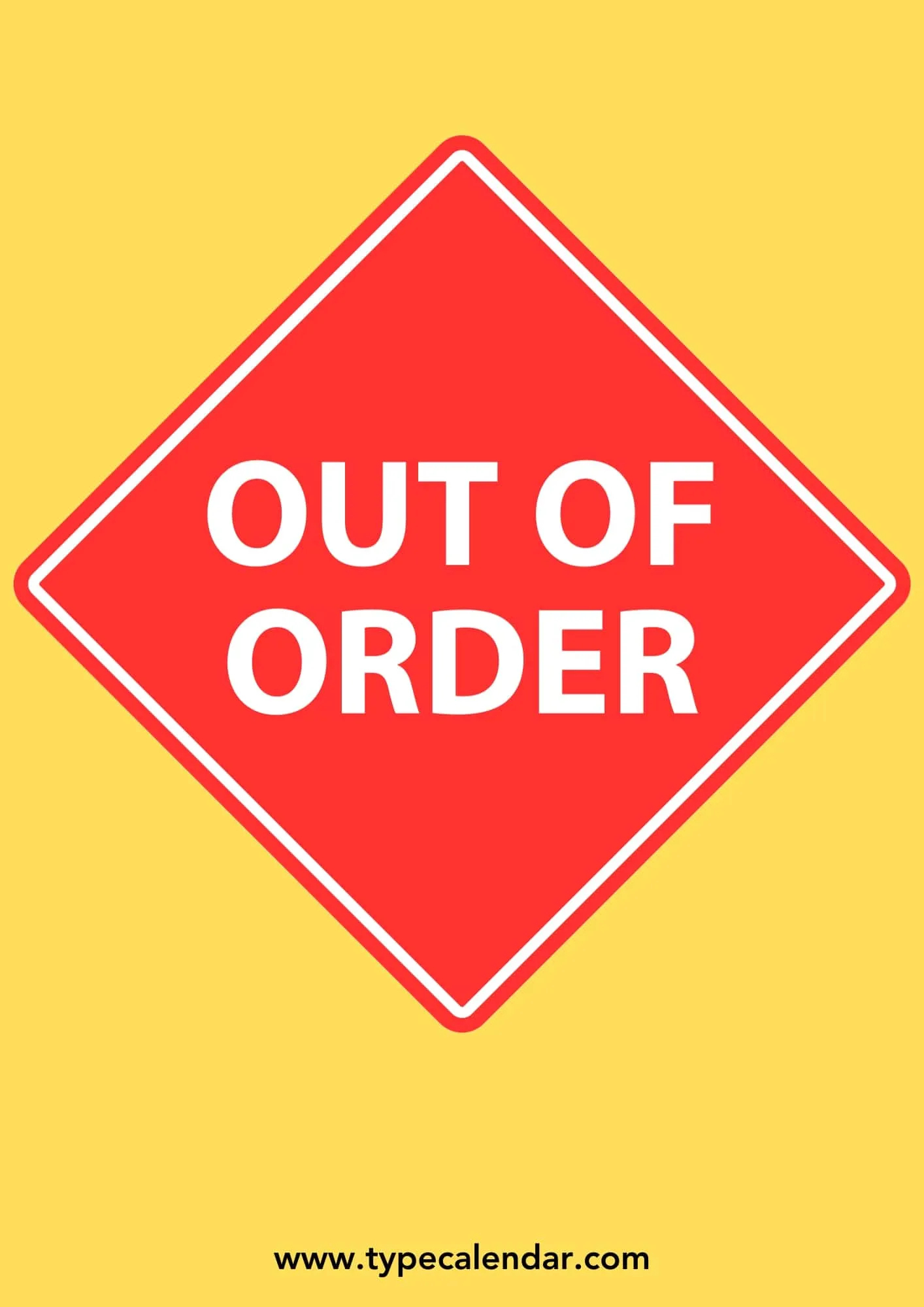Free Printable Out Of Order Sign Templates [Pdf, Word] Restroom within Free Printable Out of Order Signs