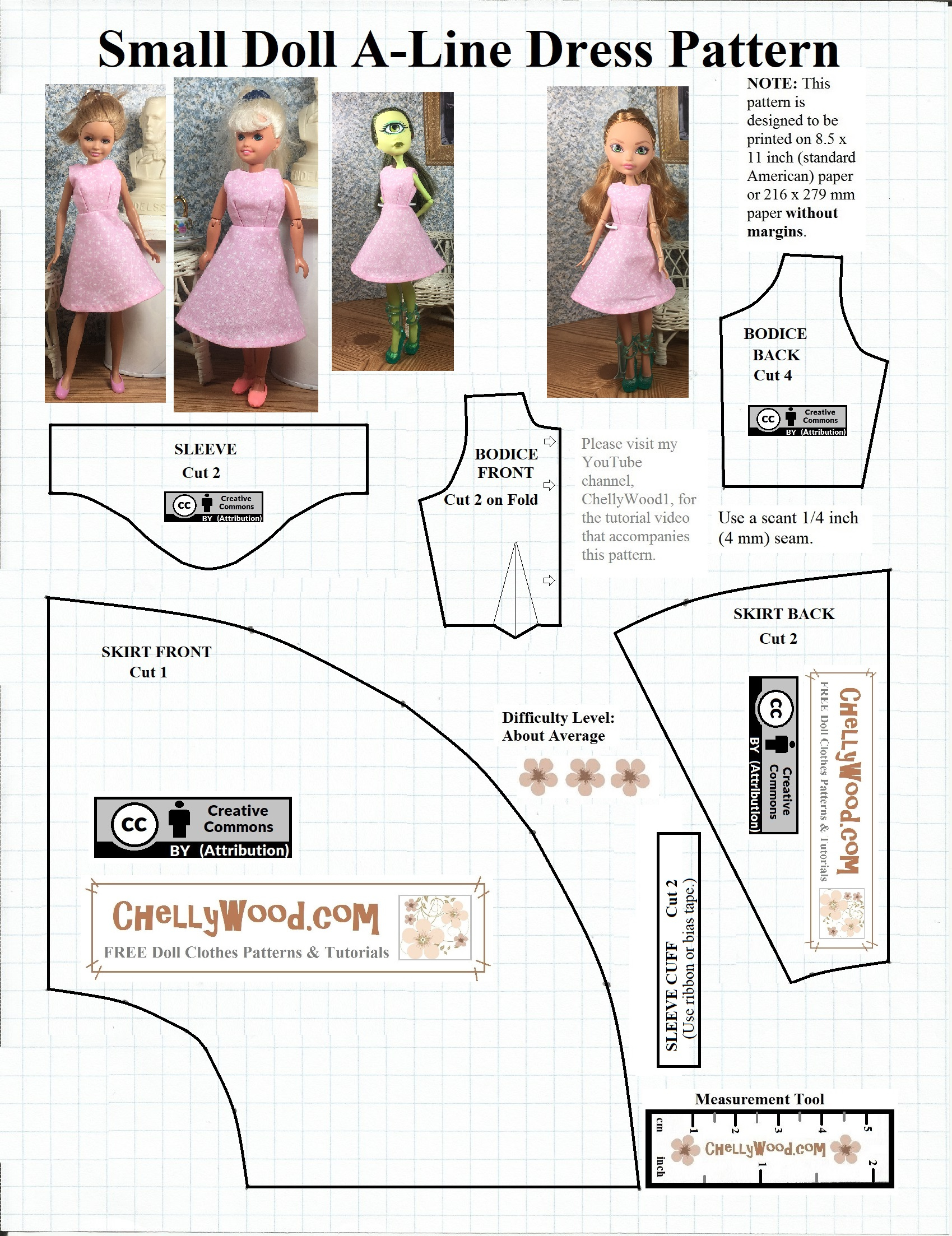 Free Printable #Sewing Pattern For Small #Dolls - Free Doll for Free Printable Doll Clothes Sewing Patterns
