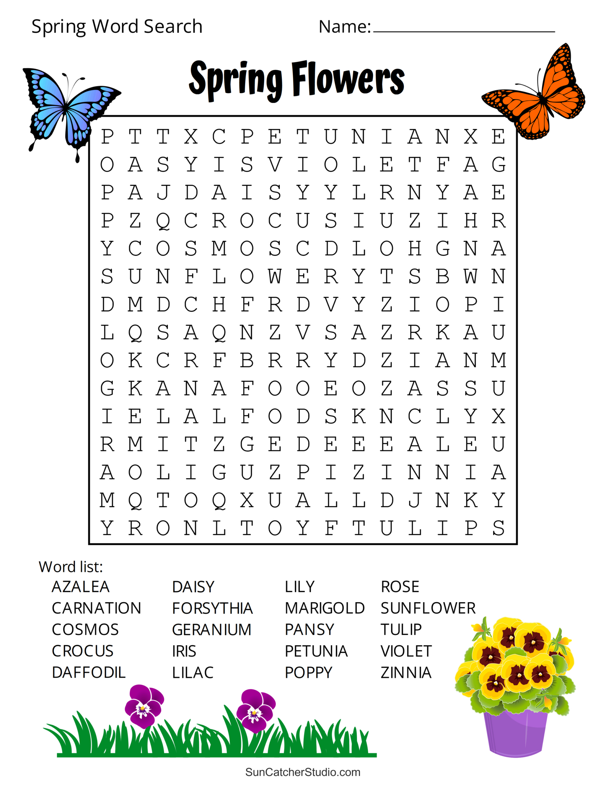 Free Printable Spring Word Search Puzzles – Free Printables with regard to Word Searches Printable Large Print