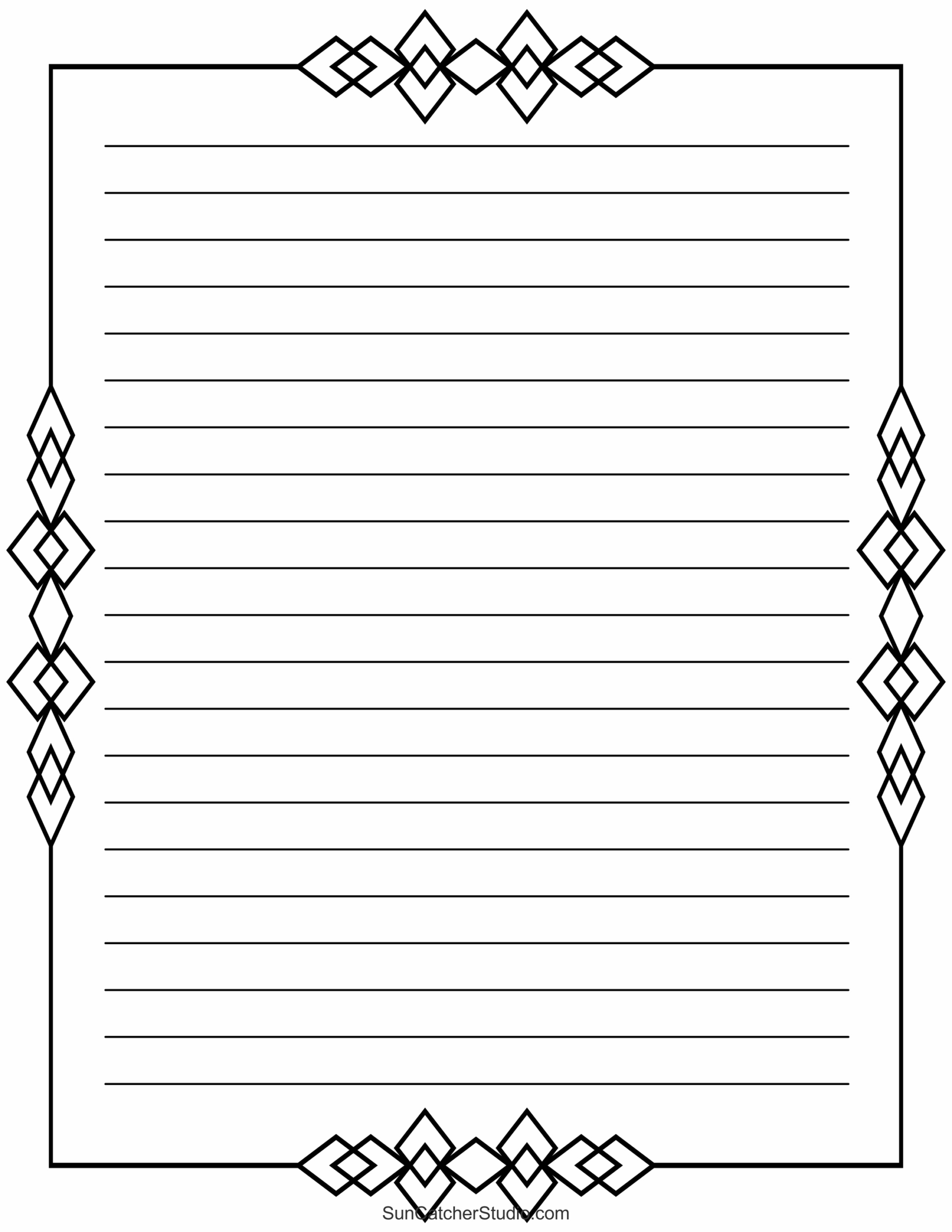 Free Printable Stationery And Lined Letter Writing Paper – Free regarding Free Printable Stationary with Borders