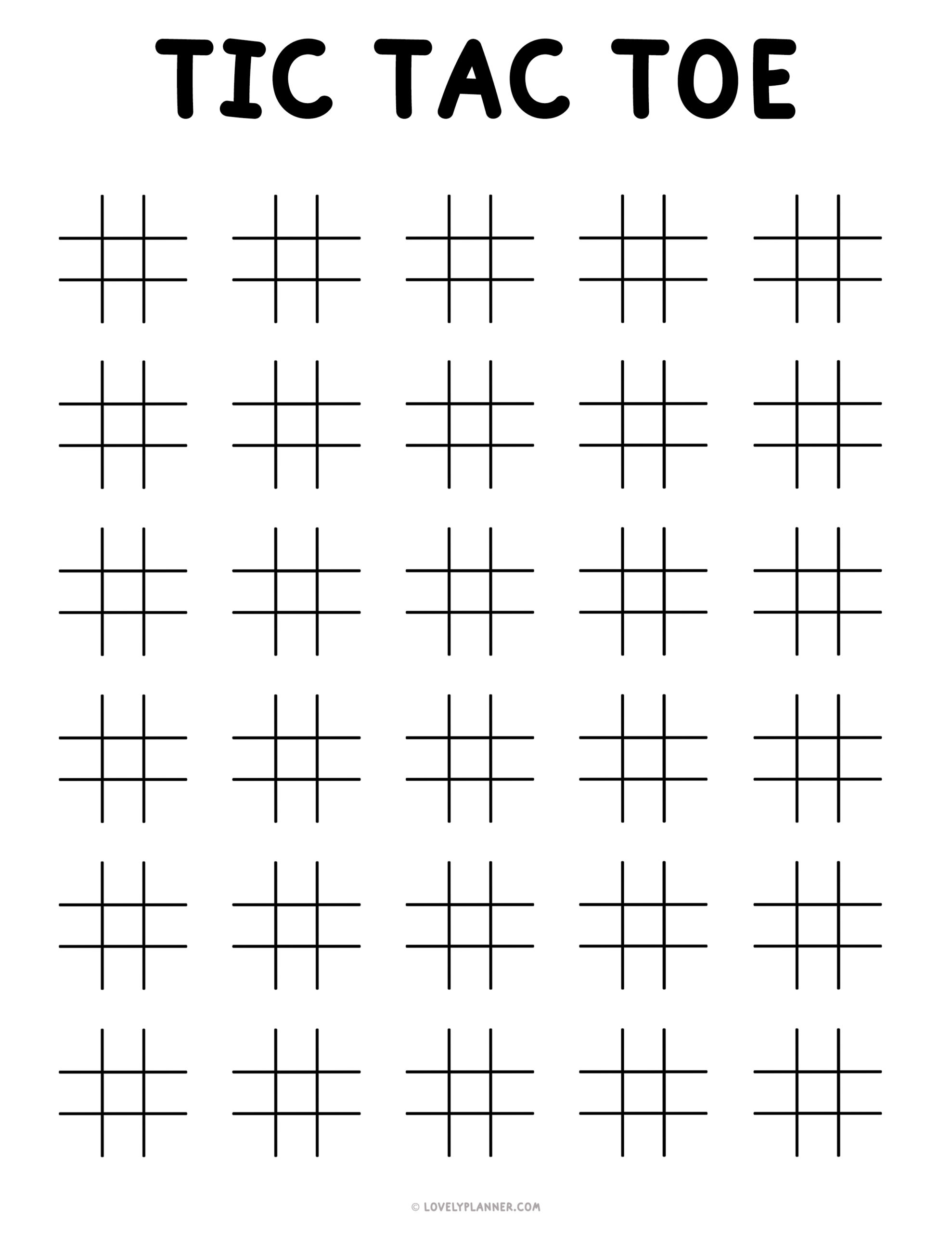 Free Printable Tic Tac Toe Game - Lovely Planner for Free Printable Tic Tac Toe Game