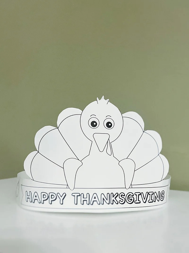 Free Printable Turkey Hat - Thanksgiving Turkey Crown with Turkey Hat Craft Free Printable
