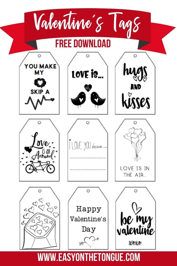 Free Printable Valentines Gift Tags throughout Valentine Gift Tags Free Printable