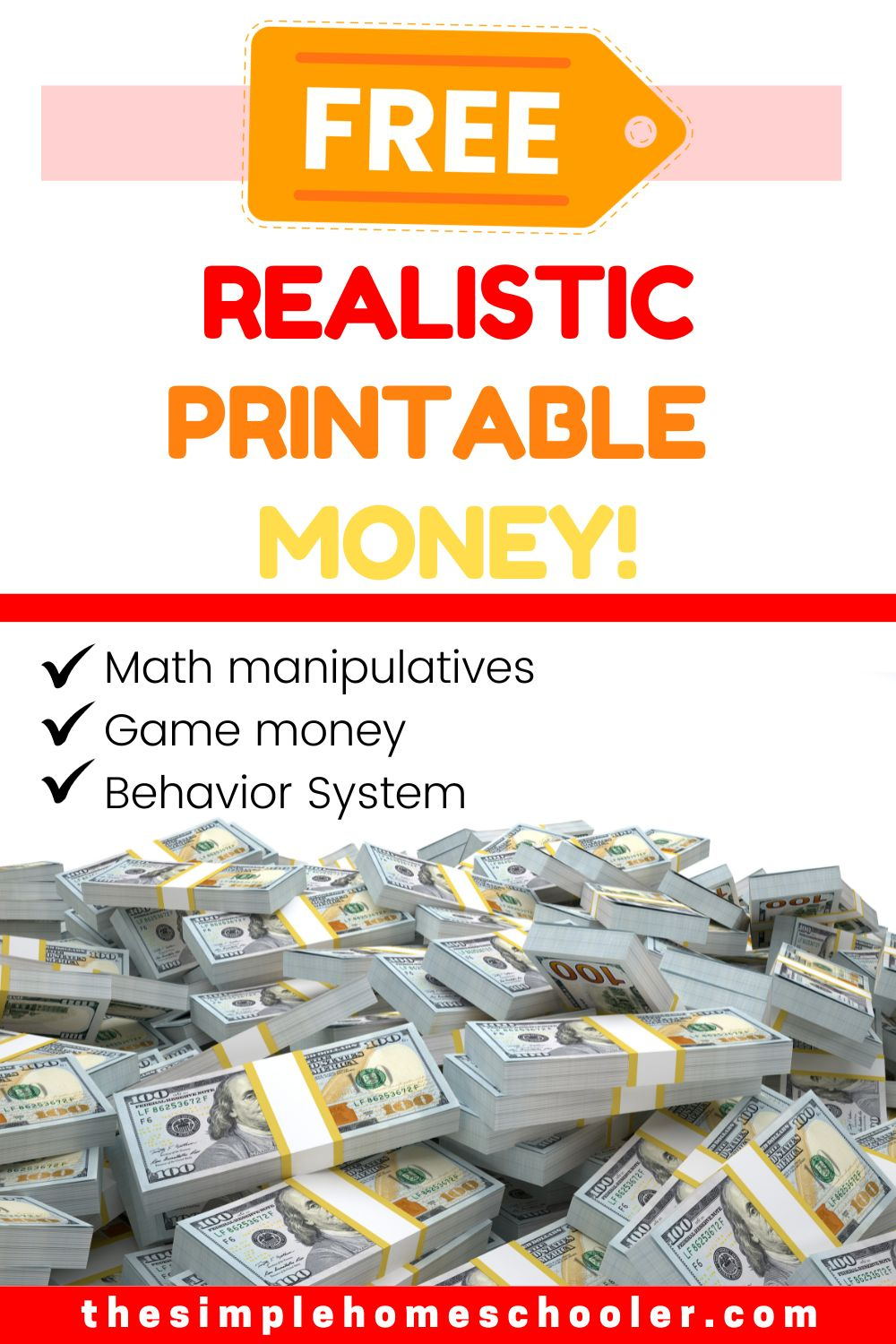 Free Realistic Printable Money: Front And Back, Real Size! - The for 100 Dollar Bill Printable Free