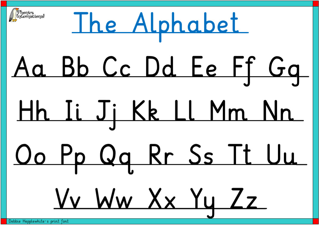 Free Resources – Debbie Hepplewhite Handwriting in Free Printable Letters Of The Alphabet Upper And Lower Case