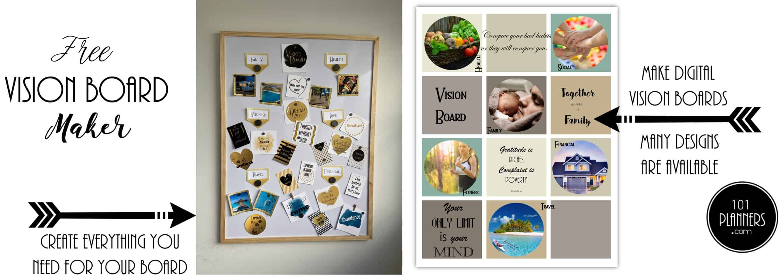 Free Vision Board Printables Pdf To Print Or Download intended for Vision Board Clip Art Printable Free