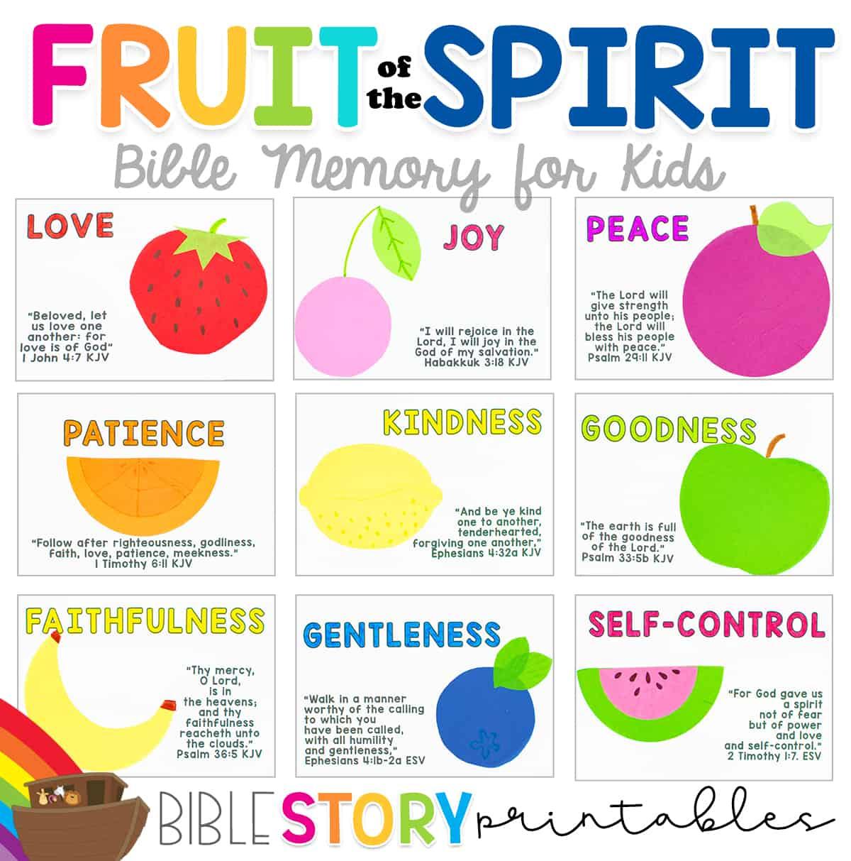 Fruit Of The Spirit Archives - Bible Story Printables with Fruit of the Spirit Printables Free