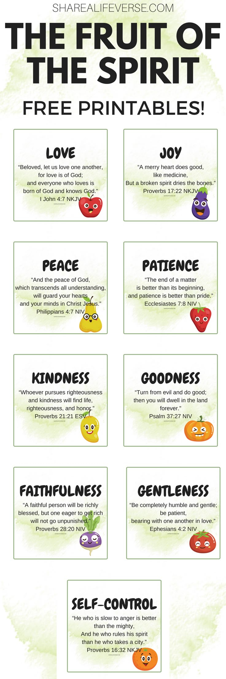 Fruit Of The Spirit Free Printable For Kids And Adults! - Cute for Fruit of the Spirit Printables Free