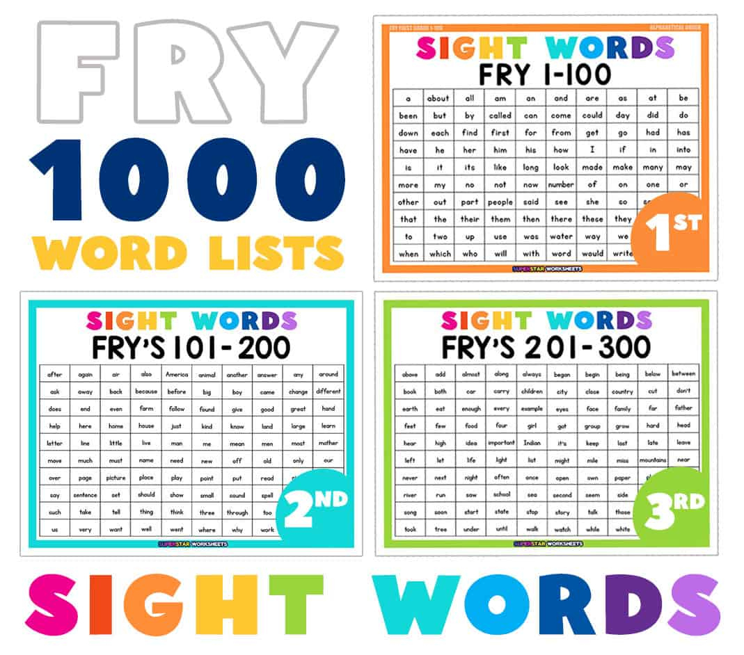 Fry Sight Words - Superstar Worksheets in Fry Sight Word List Printable
