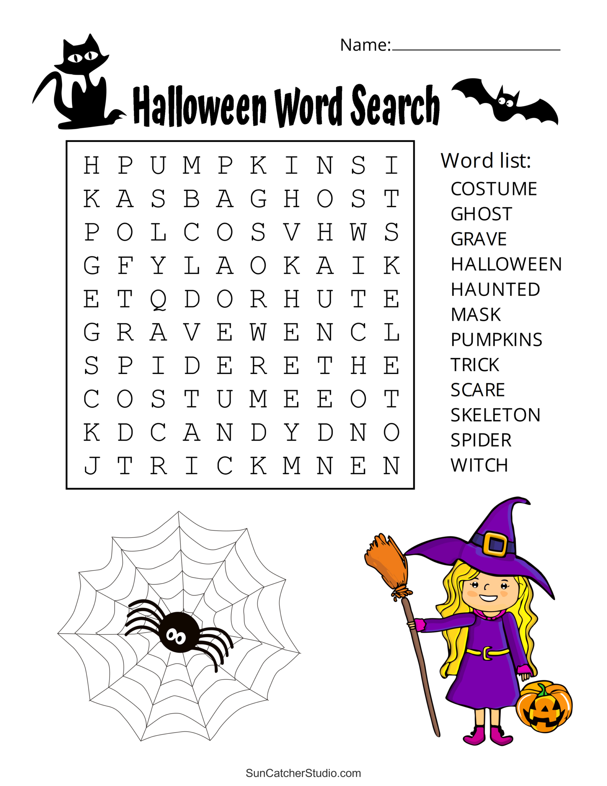 Halloween Word Search (Free Printable Puzzles) – Free Printables for Free Printable Halloween Word Find