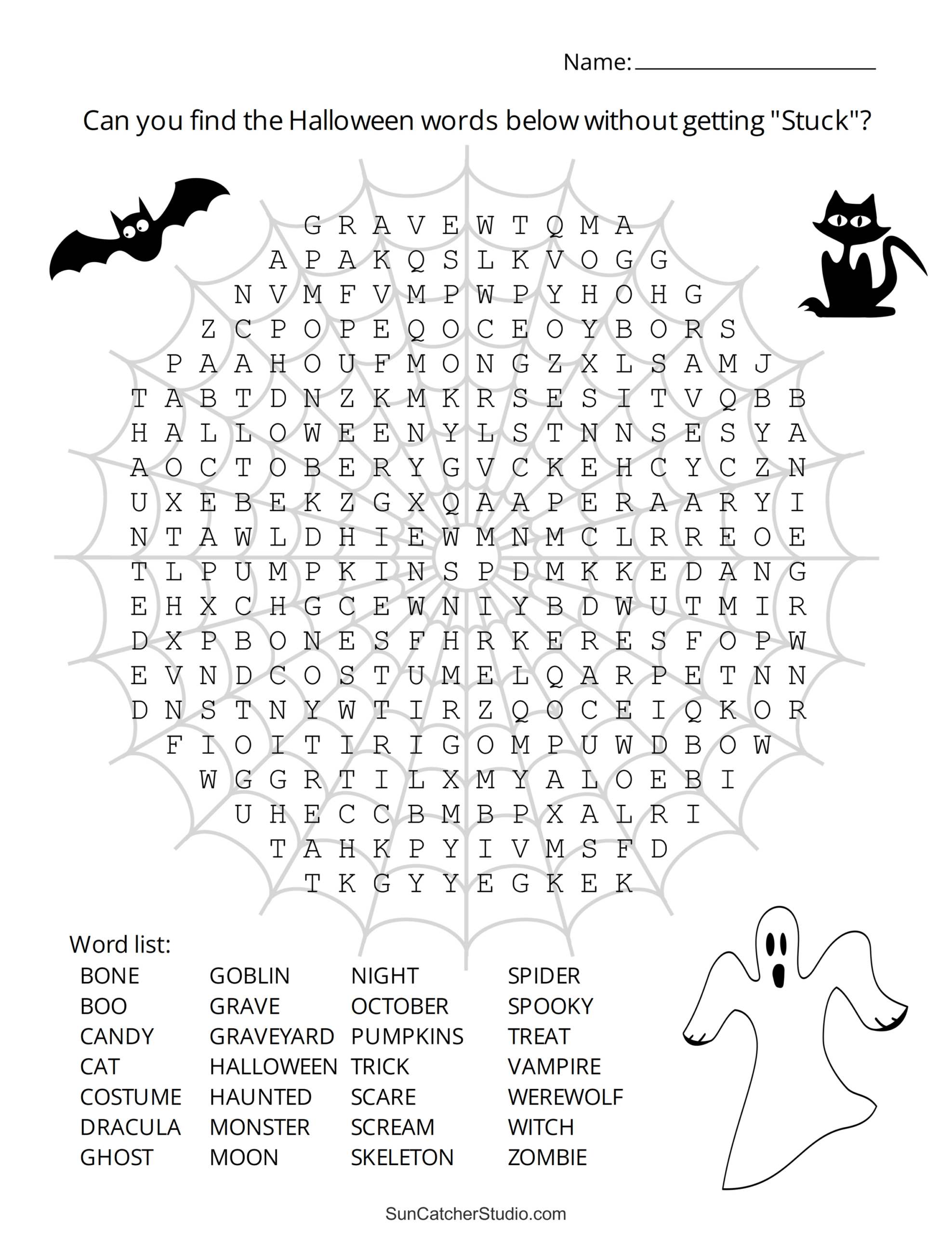 Halloween Word Search (Free Printable Puzzles) – Free Printables with Free Printable Halloween Word Find