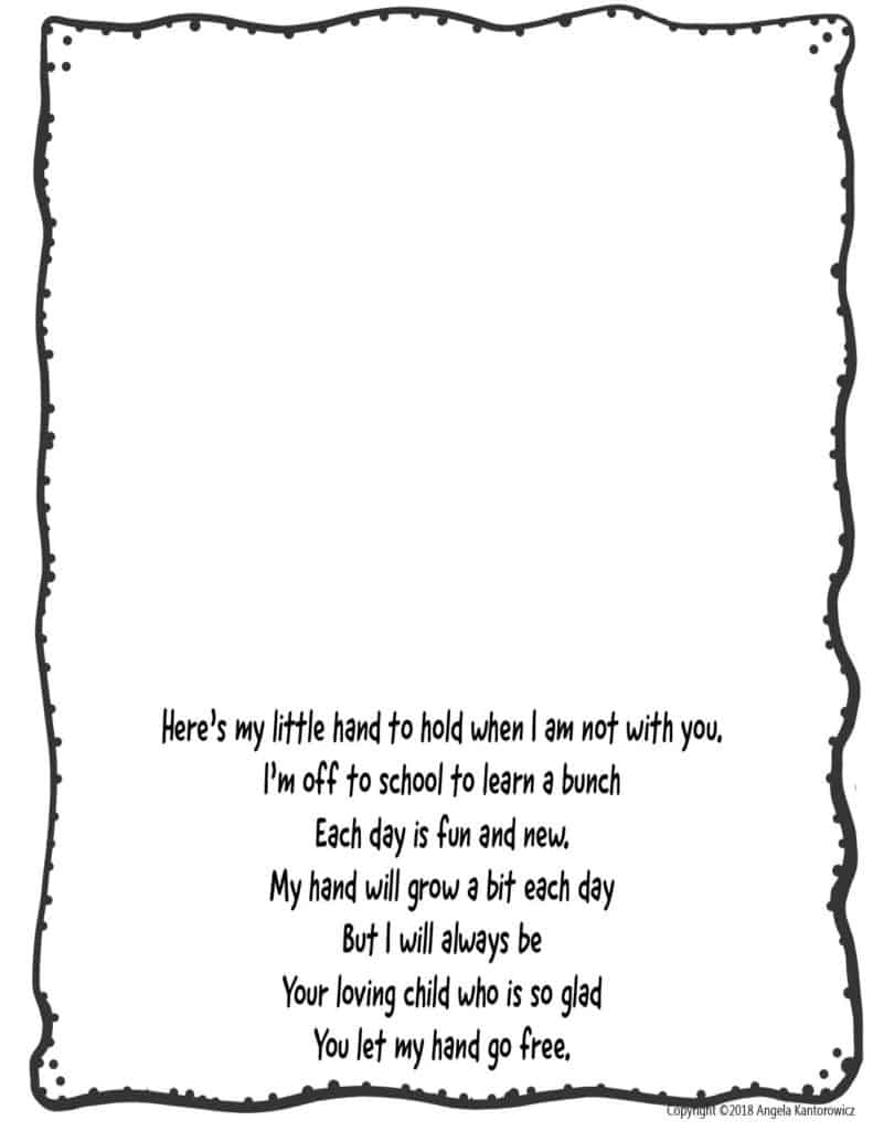 Hand Poem Activity For Back-To-School | Making The Basics Fun with When I Go Poem Printable