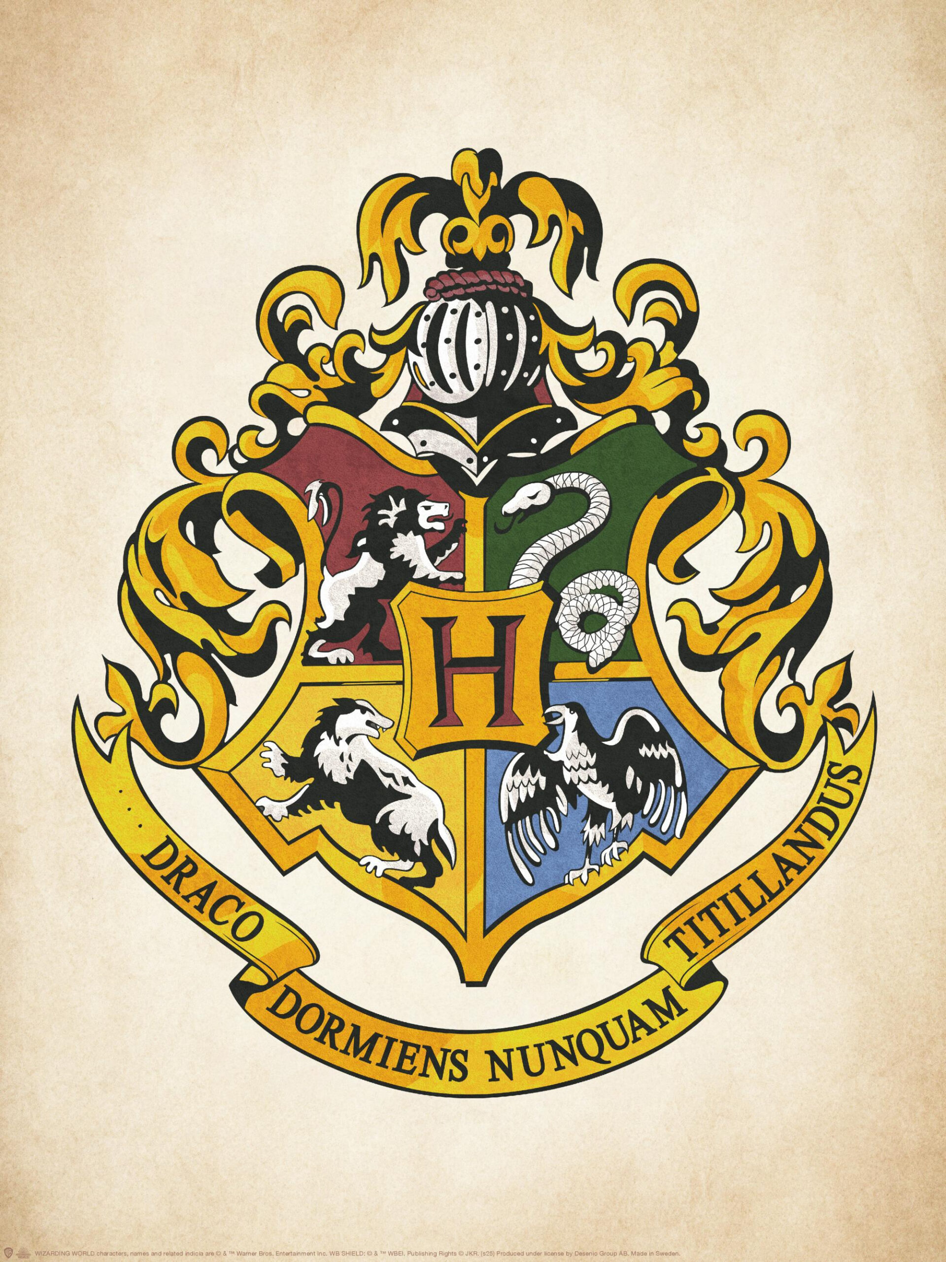 Harry Potter™ Hogwarts Crest Print – Poster For Wall Art | Desenio within Harry Potter Printable House Crests