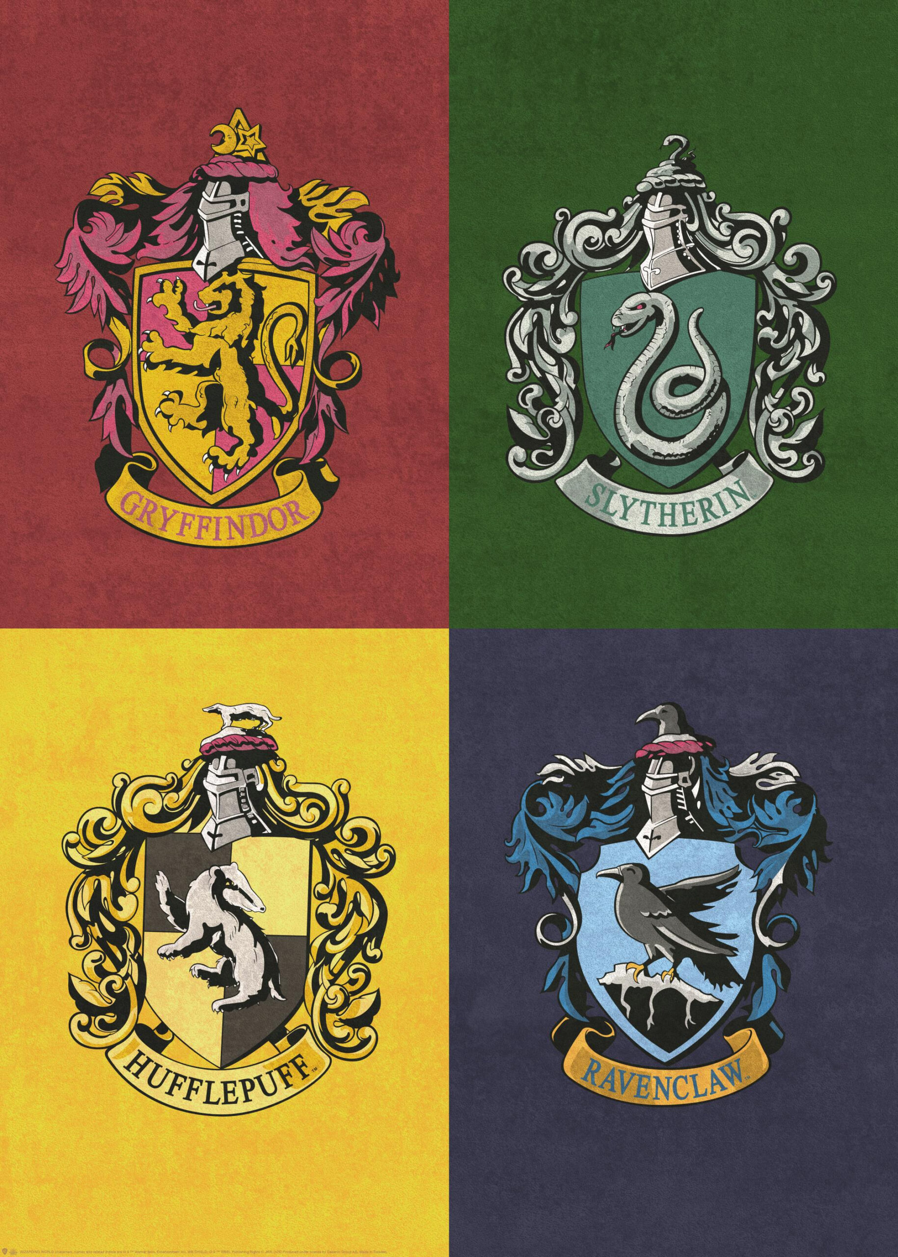Harry Potter™ - House Crests Poster | Poster Store Ca with Harry Potter Printable House Crests