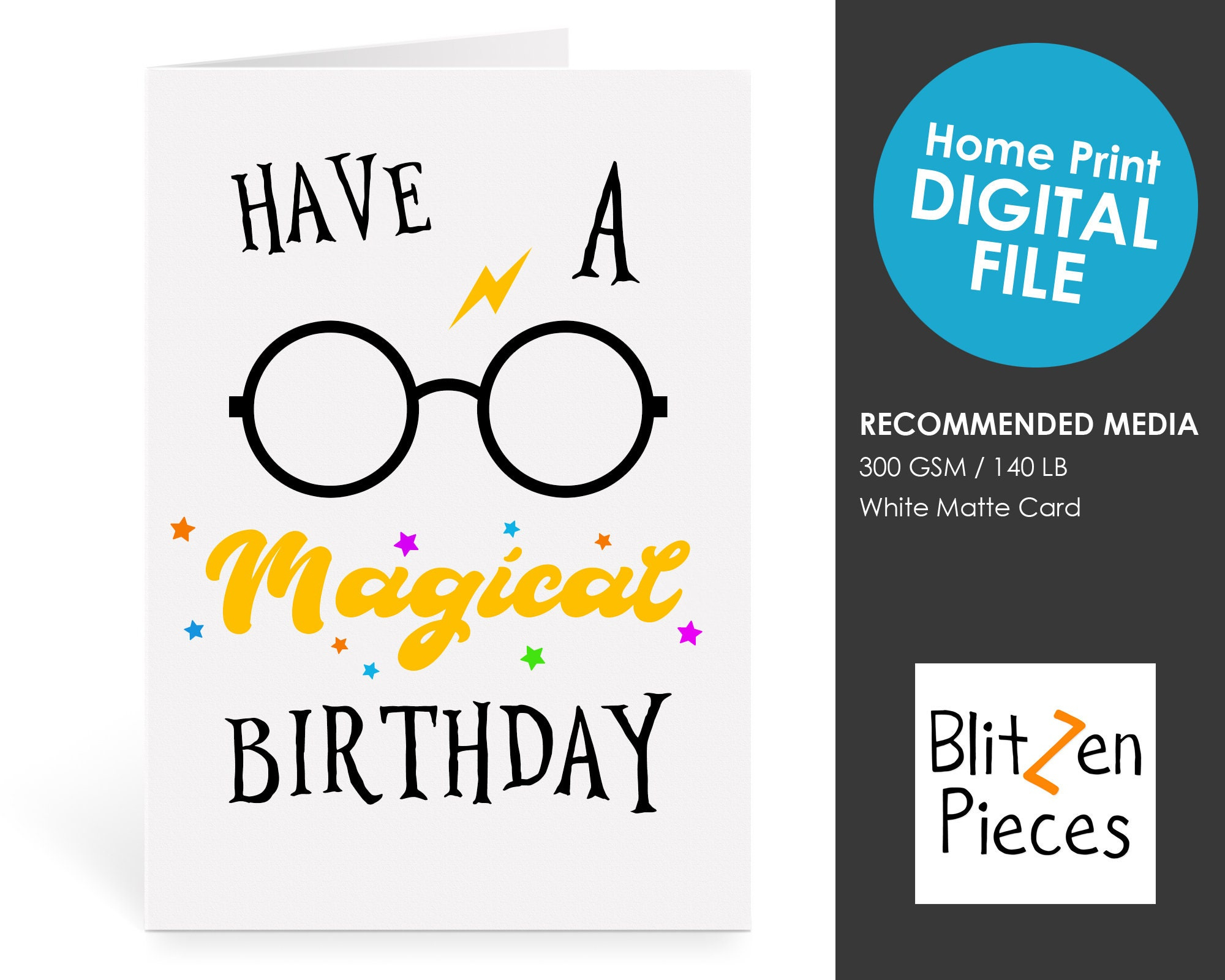 Have A Magical Birthday - Greeting Card Printable - Wizard - Harry pertaining to Harry Potter Birthday Card Printable