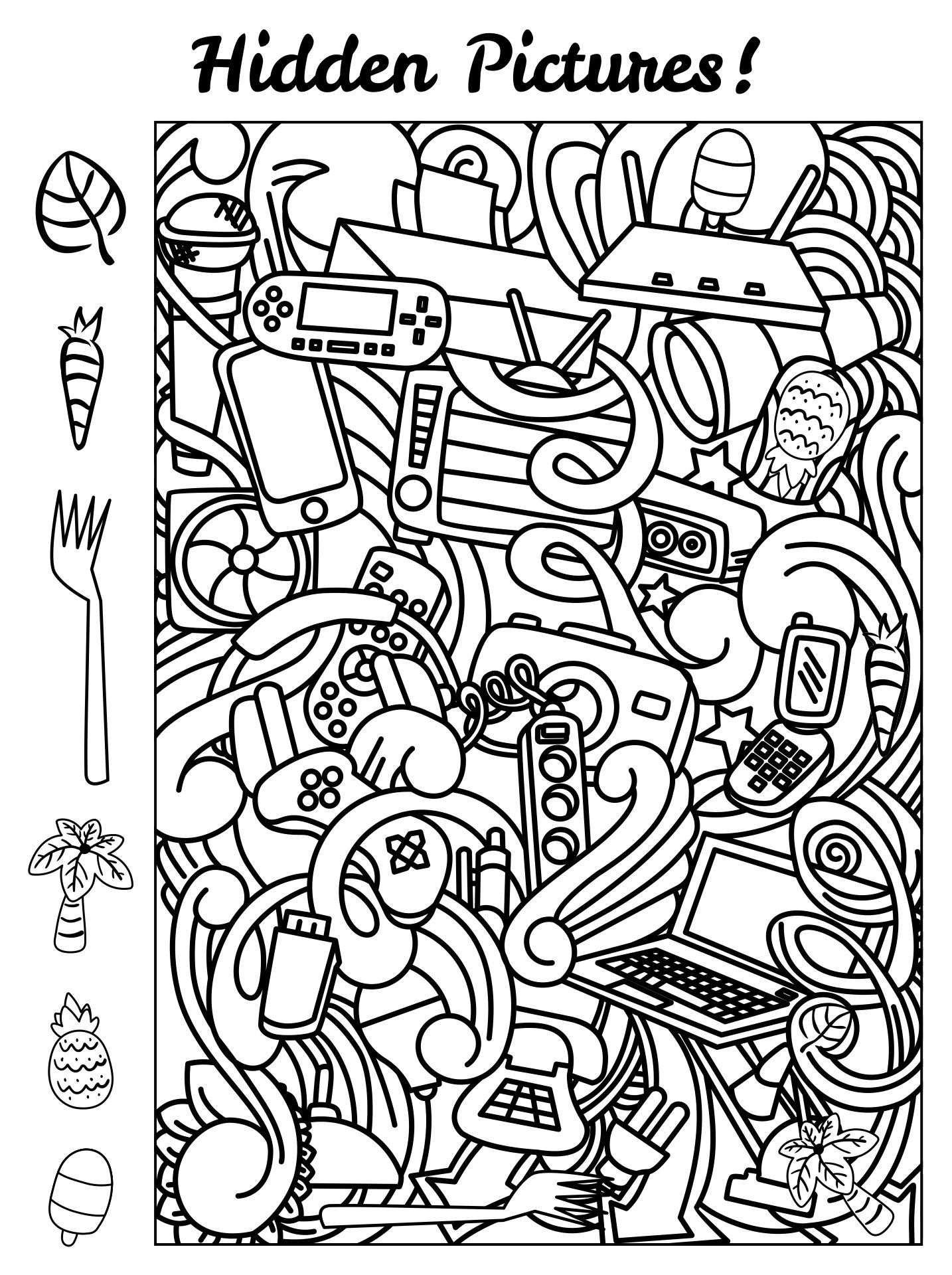 Hidden Object Pages Adults - 6 Free Pdf Printables | Printablee with Hidden Pictures For Adults Printable