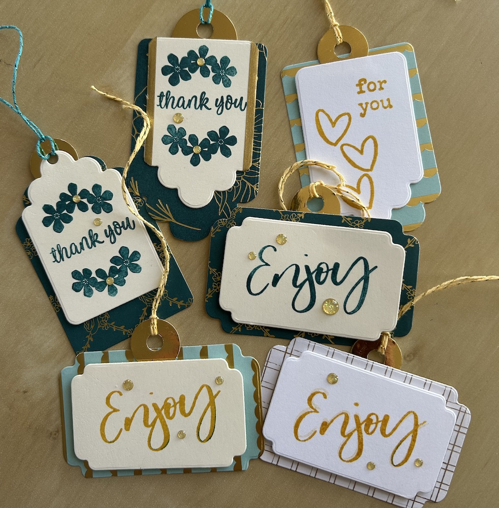 How To Make Gift Tags - Crafty Carol&amp;#039;S Cards for Rectangular Gift Tag with Beveled Edges Printable