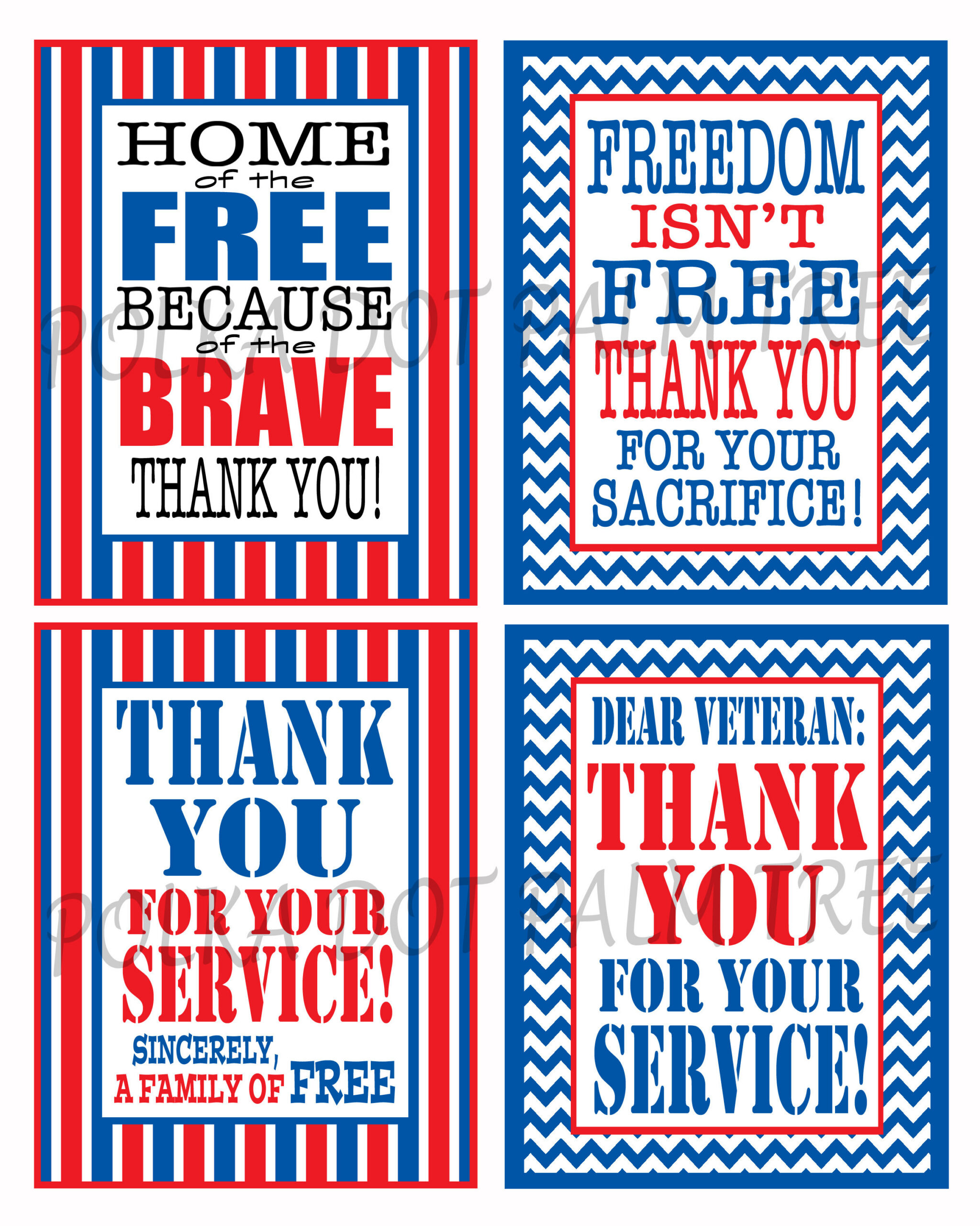 Instant Download Printable Veteran Military Patriotic Thank You inside Thank You For Your Service Cards Printable