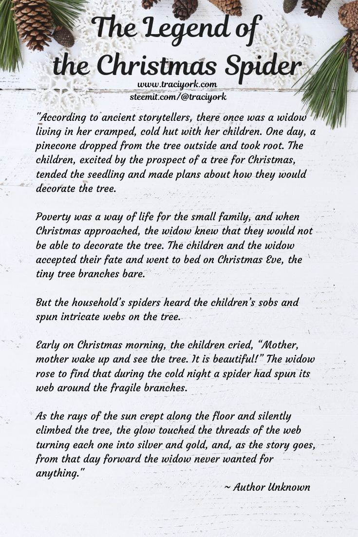 Legend Of The Christmas Spider for The Legend of the Christmas Spider Printable