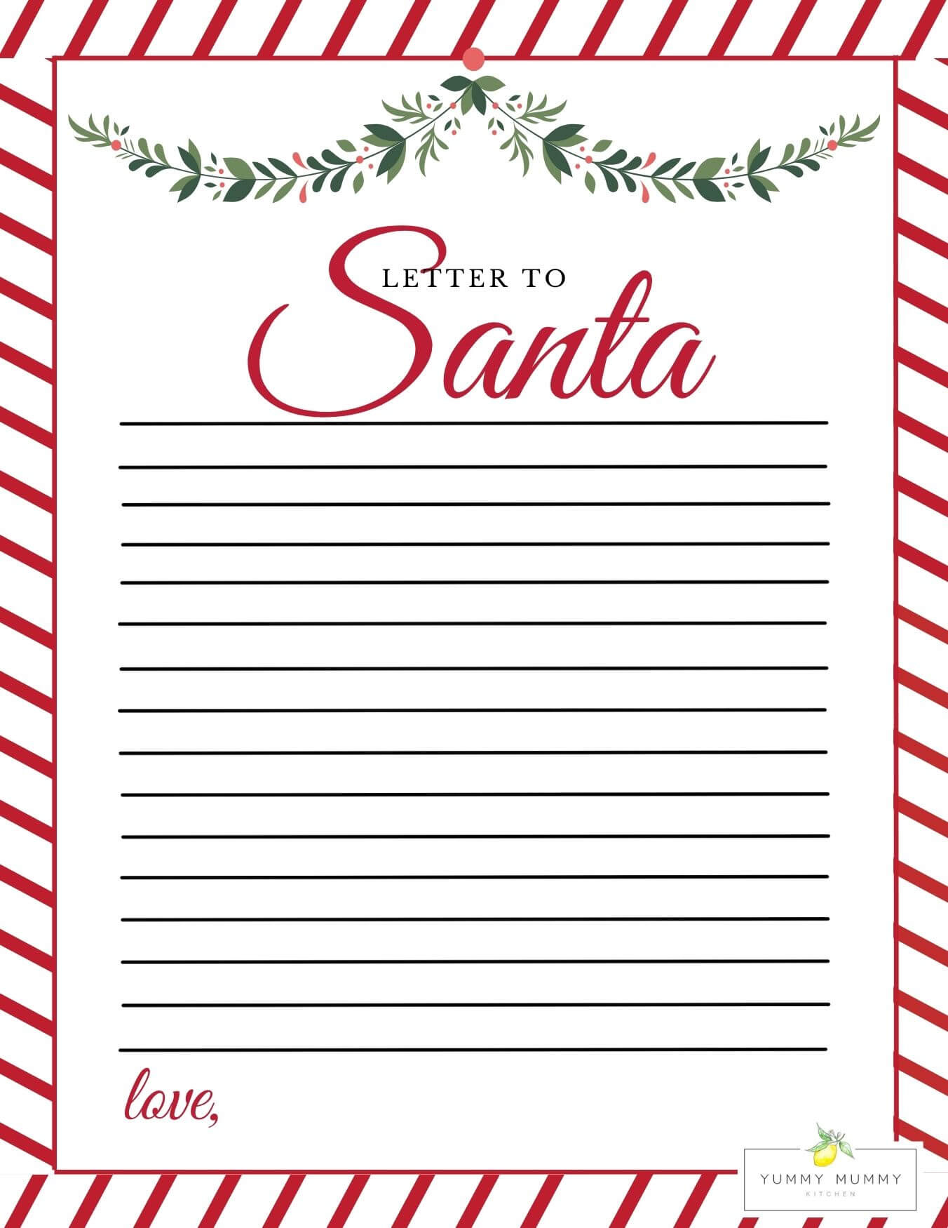 Letter To Santa Template - Free Printable Dear Santa Letters with Free Printable Letters For Santa