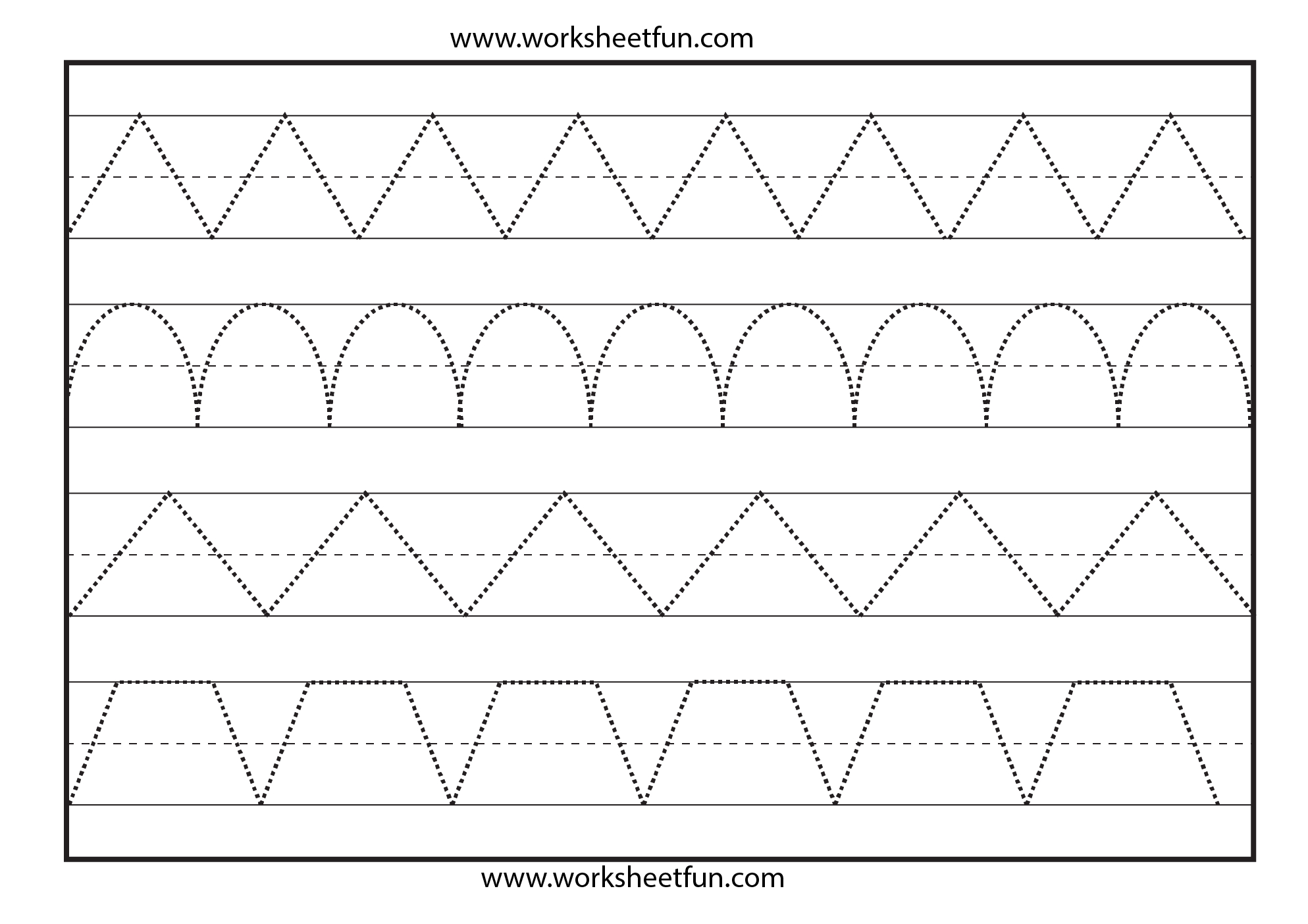 Line Tracing – 1 Worksheet / Free Printable Worksheets for Free Printable Tracing Lines Worksheets