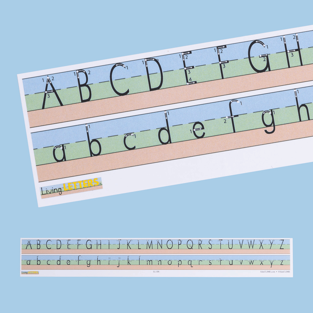 Living LettersĀ® Alphabet Desk Strip- Print - Worksheets Library intended for Free Printable Alphabet Strip For Desk