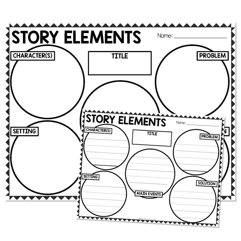 Lucky Little Toolkit - Literacy - Reading Graphic Organizers in Story Elements Graphic Organizer Free Printable