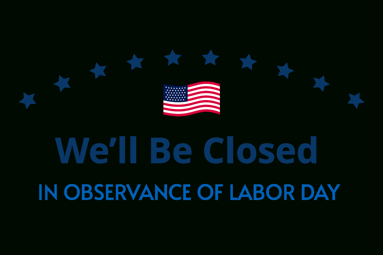 Minimalistic Closed On Labor Day Sign Template | Square Signs for Free Printable Closed For Labor Day Signs