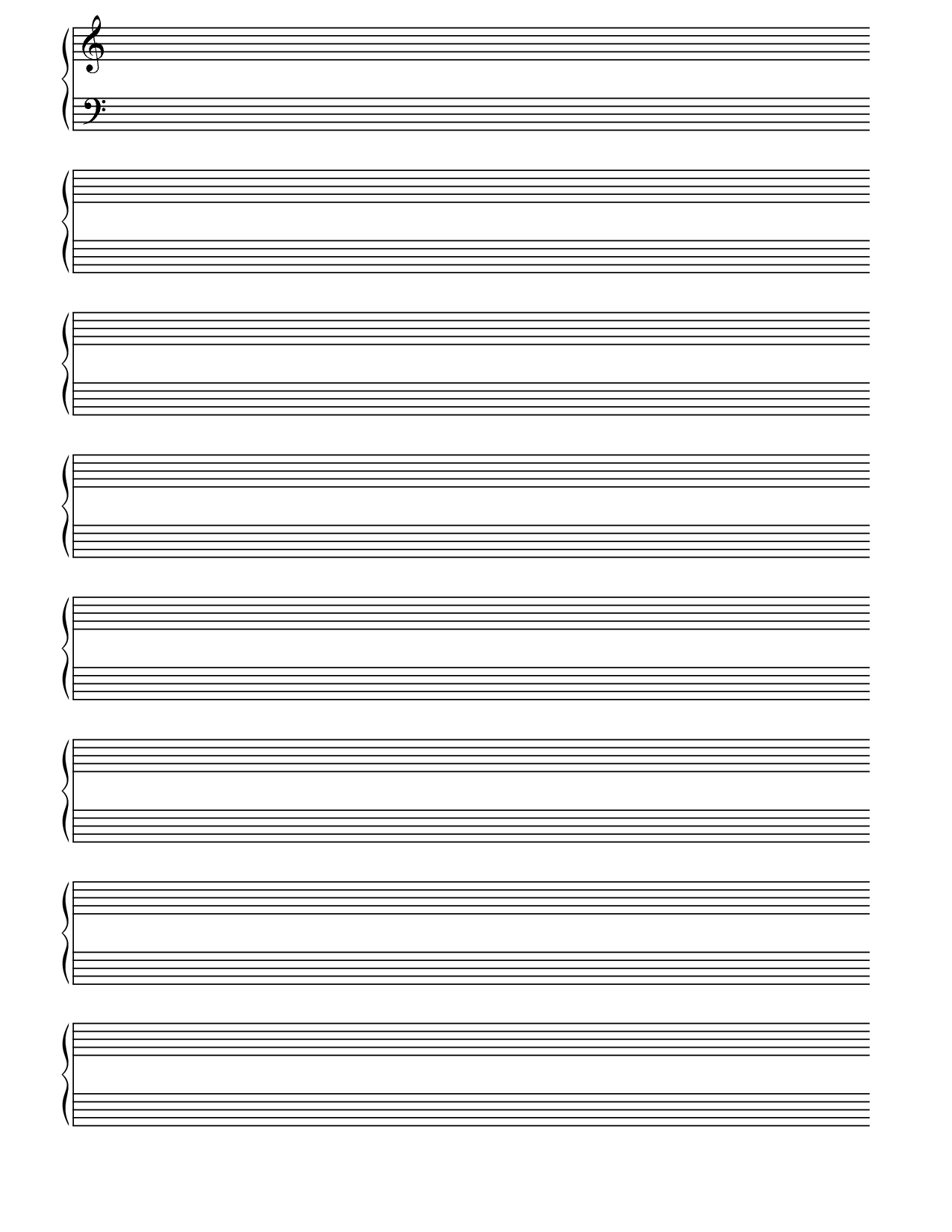 Music Folder Blank Piano Sheet Music, Piano Manuscript Paper for Printable Sheet Music For Piano