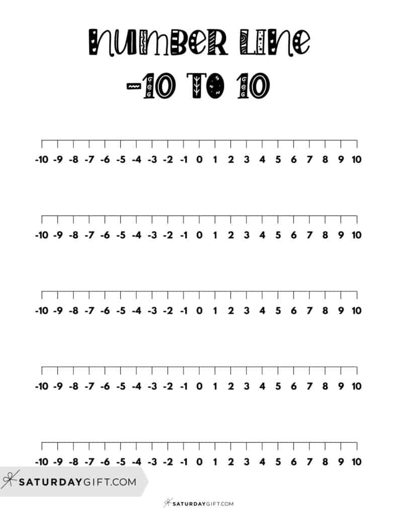 Negative And Positive Number Line - 19 Free Printable Blank Worksheets pertaining to Number Line For Integers Printable