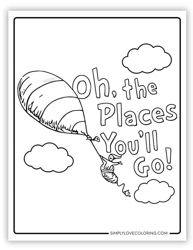 Oh, The Places You'Ll Go Coloring Pages (Free Pdf Printables pertaining to Oh the Places You'll Go Printable