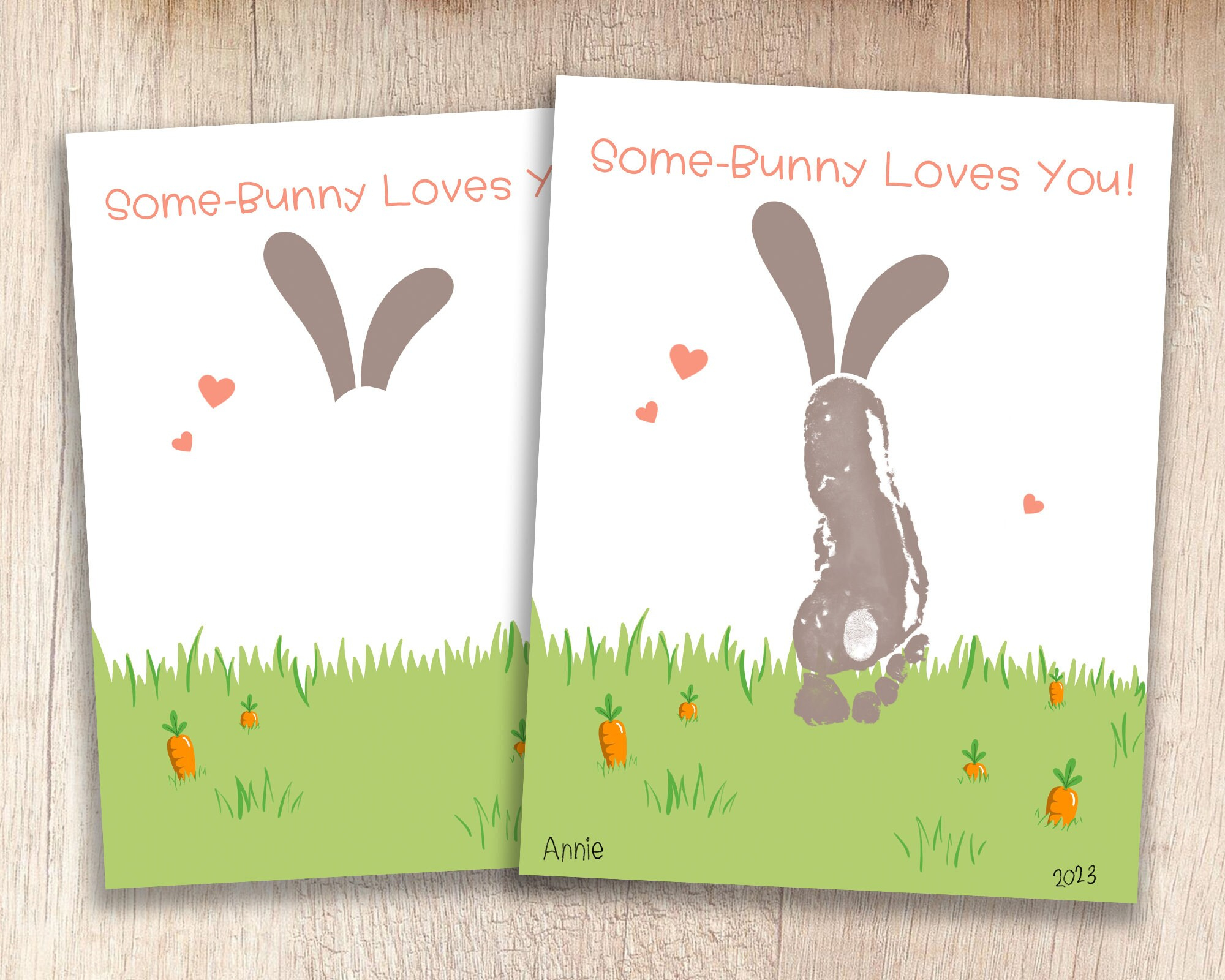 Ostern Printable | "Some-Bunny Loves You" | Kinder Fußabdruck within Some Bunny Loves You Printable