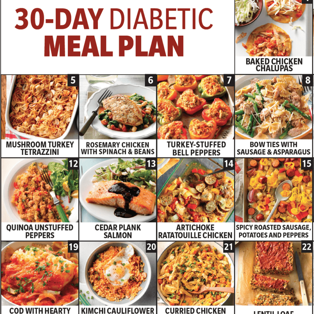 Our 30-Day Diabetic Meal Plan (With A Pdf!) I Taste Of Home intended for Type 2 Diabetes Diet Plan Printable