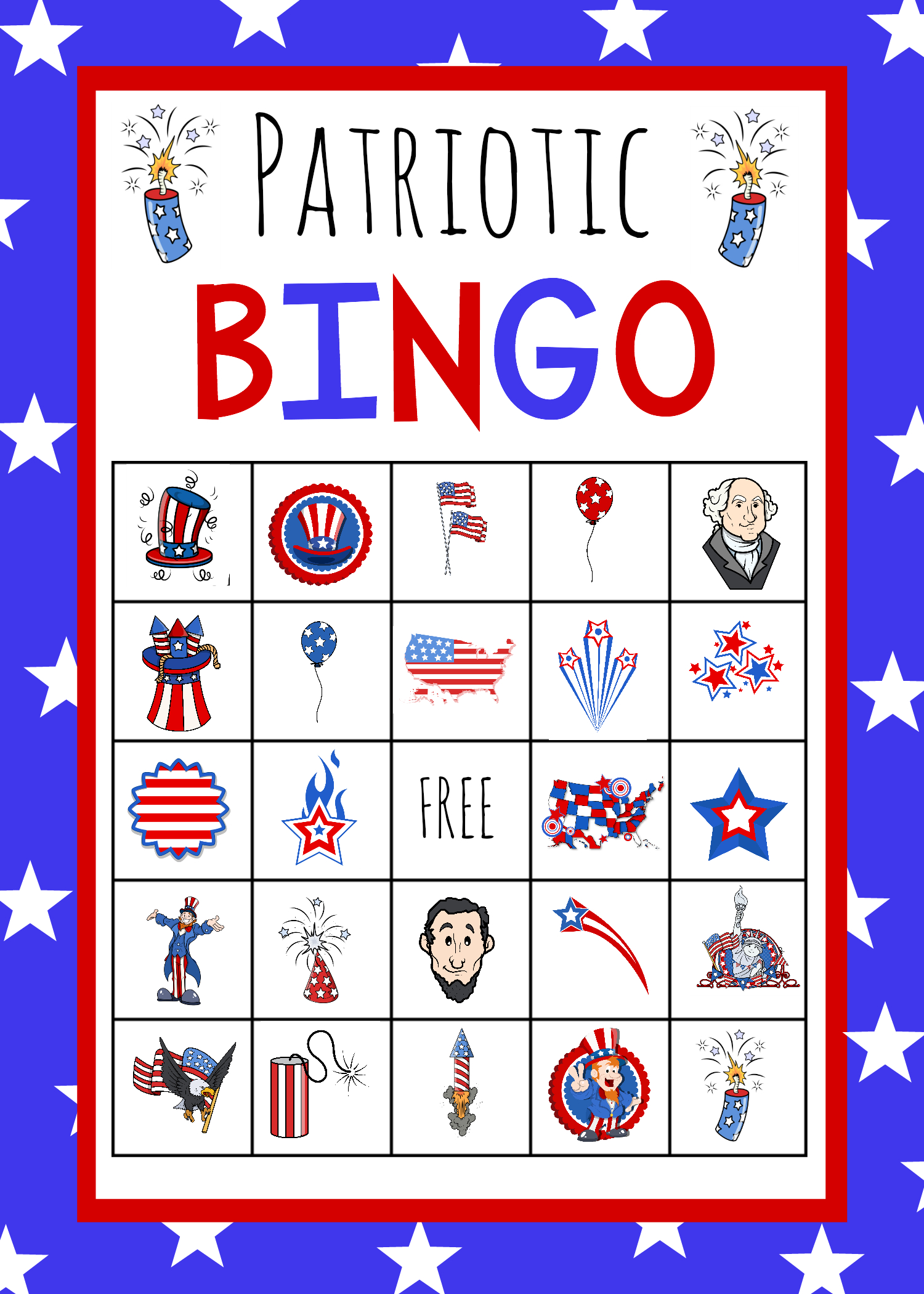 Patriotic 4Th Of July Bingo Game To Print within 4Th Of July Bingo Free Printable