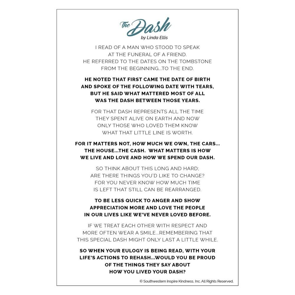 Poems With Dashes - Offholf regarding The Dash Poem Printable Free