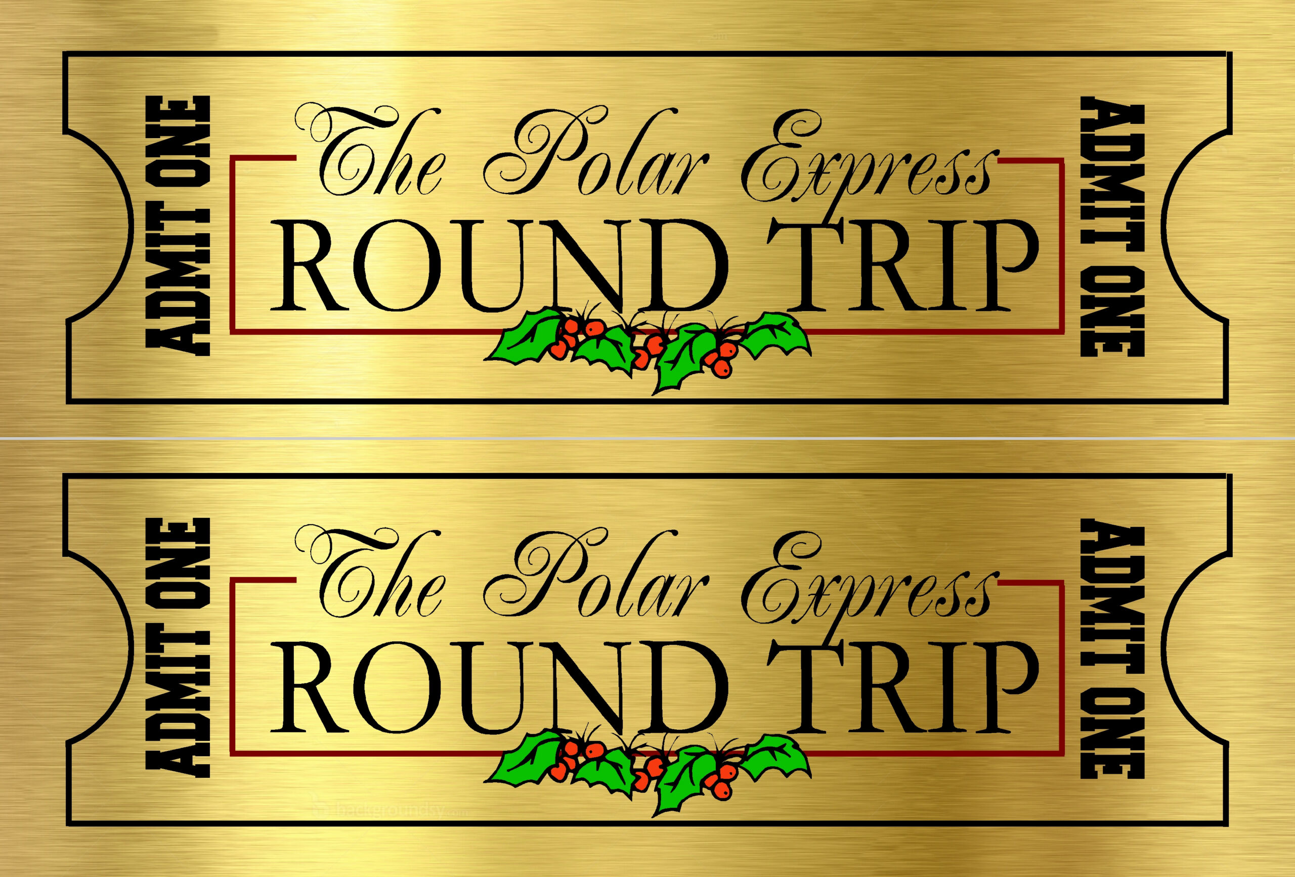 Polar Express Ticket – The Idea Door regarding Printable Polar Express Golden Ticket