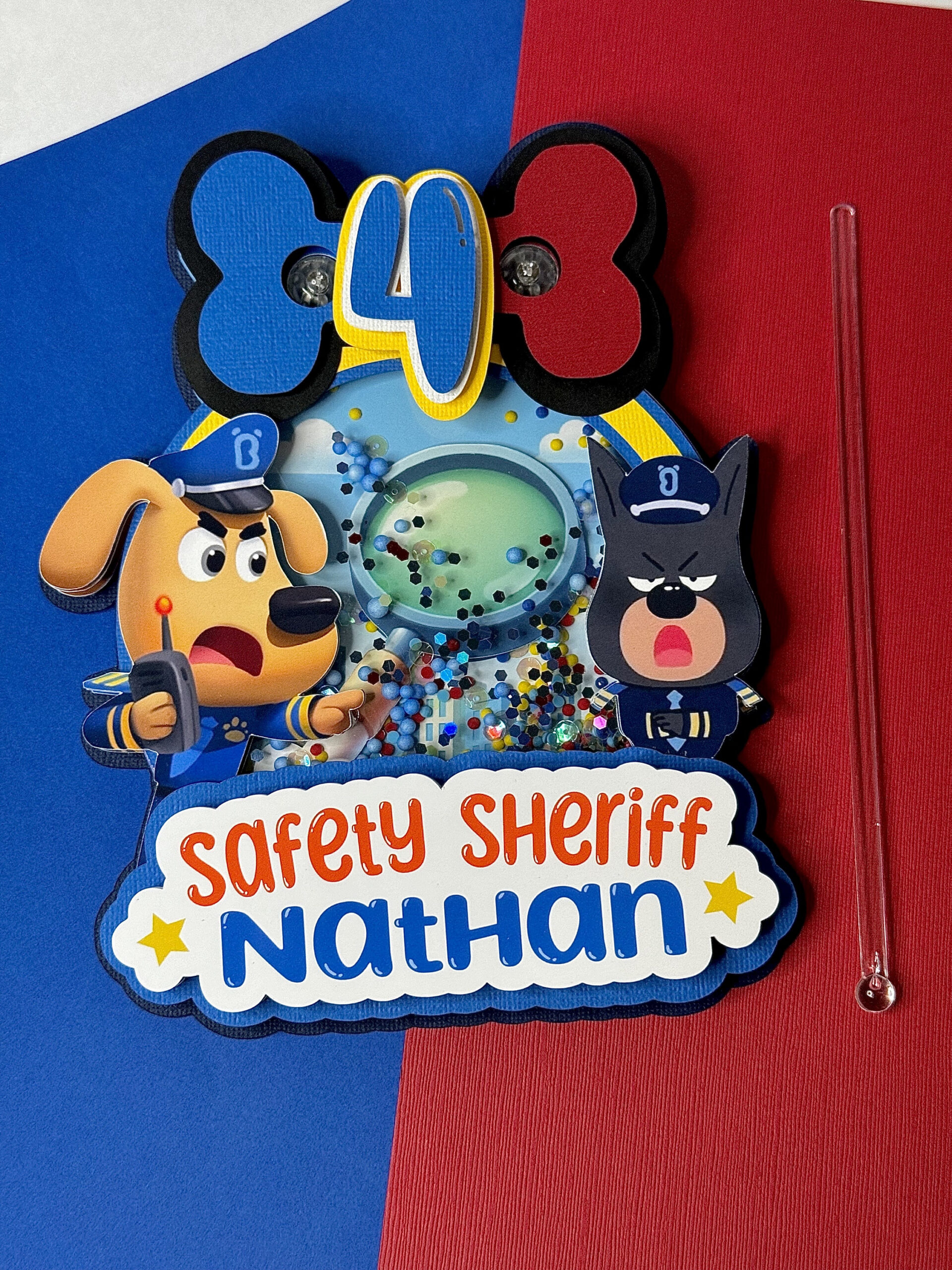 Polizei Cake Topper Shaker Mit Licht Sicherheit Sherrif Labrador in Sheriff Labrador Cake Topper Printable