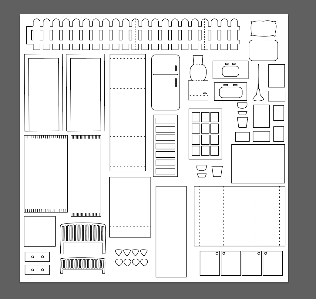Pop Up Paper Doll House – Free Cut Files! regarding Template Free Printable Dollhouse Furniture Patterns
