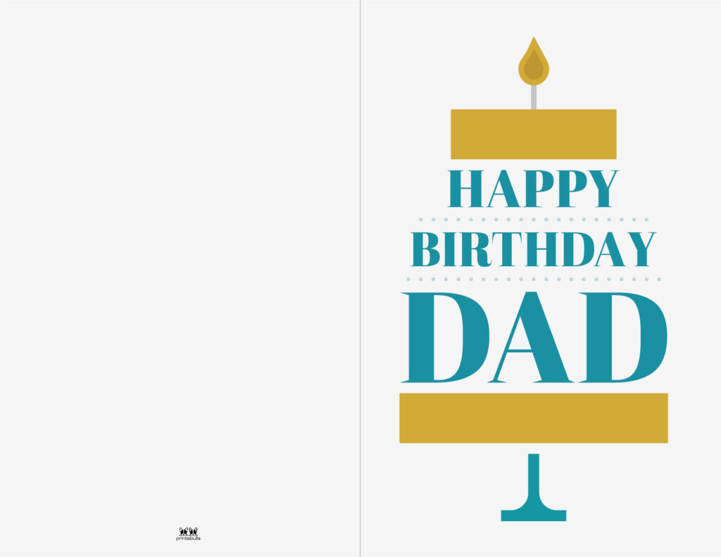 Printable Birthday Cards - 110 Free Birthday Cards | Printabulls for Free Printable Birthday Cards For Father