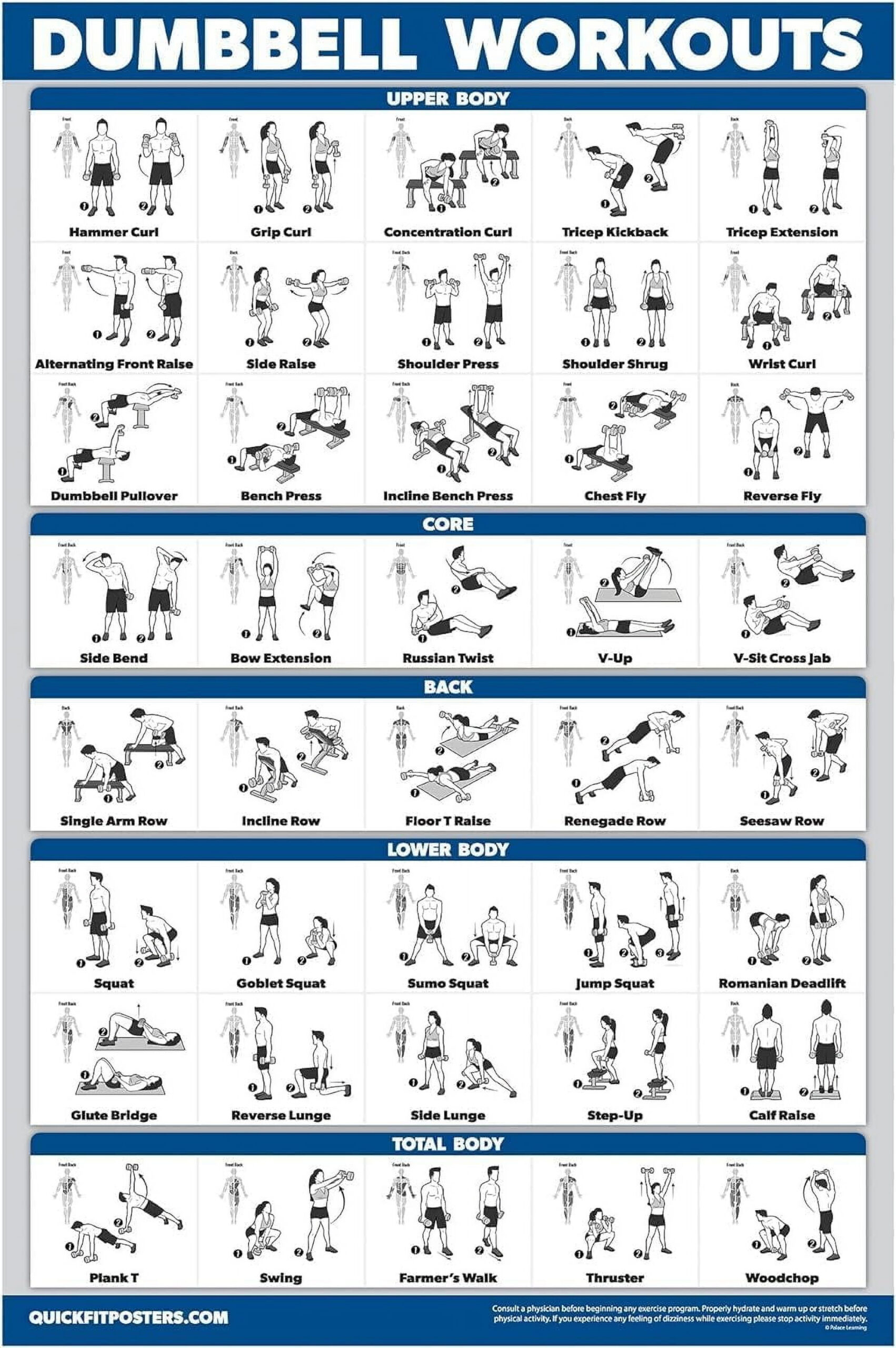 Printable Full Body Dumbbell Workout Routine At Home Pdf Upper with regard to Free Printable Dumbbell Workout Chart