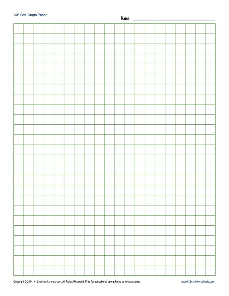 Printable Graph Paper - Blank Templates with Printable 1/8 Inch Graph Paper
