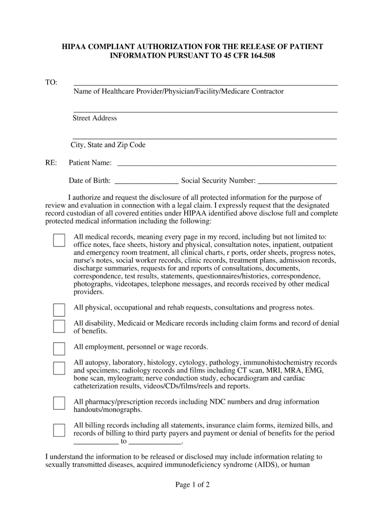 Printable Hipaa Forms - Fill Online, Printable, Fillable, Blank regarding Printable Hipaa Forms For Patients
