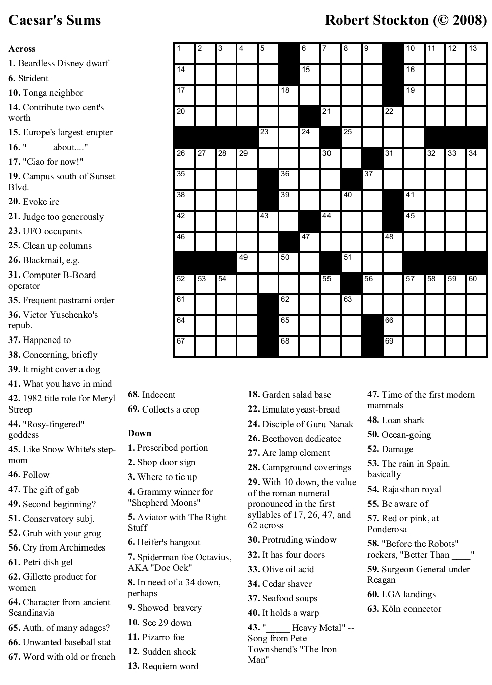 Printable La Times Crossword Puzzle - Printable Templates throughout Free Printable Crossword Puzzles La Times