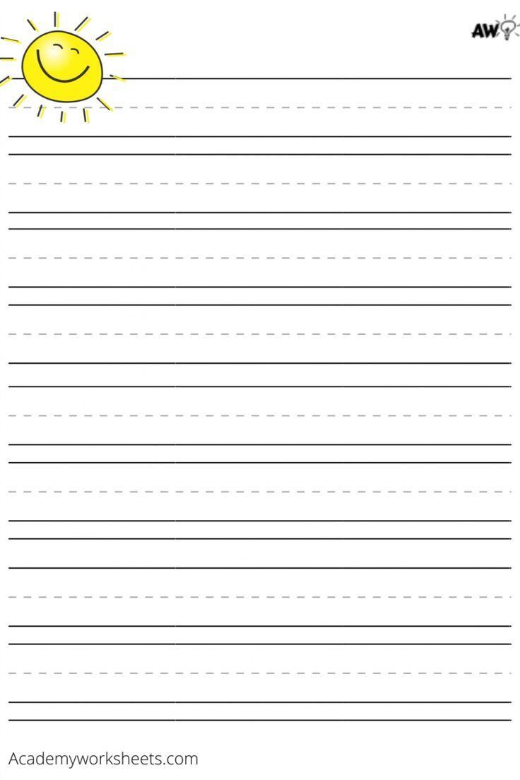 Printable Lined Paper - Children Elementary Age throughout Lined Paper For Kindergarten Printable