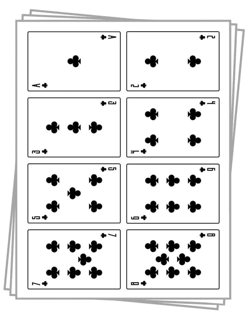Printable Playing Cards (Free Pdf Sheets In 3 Sizes) pertaining to Free Printable Deck of Cards