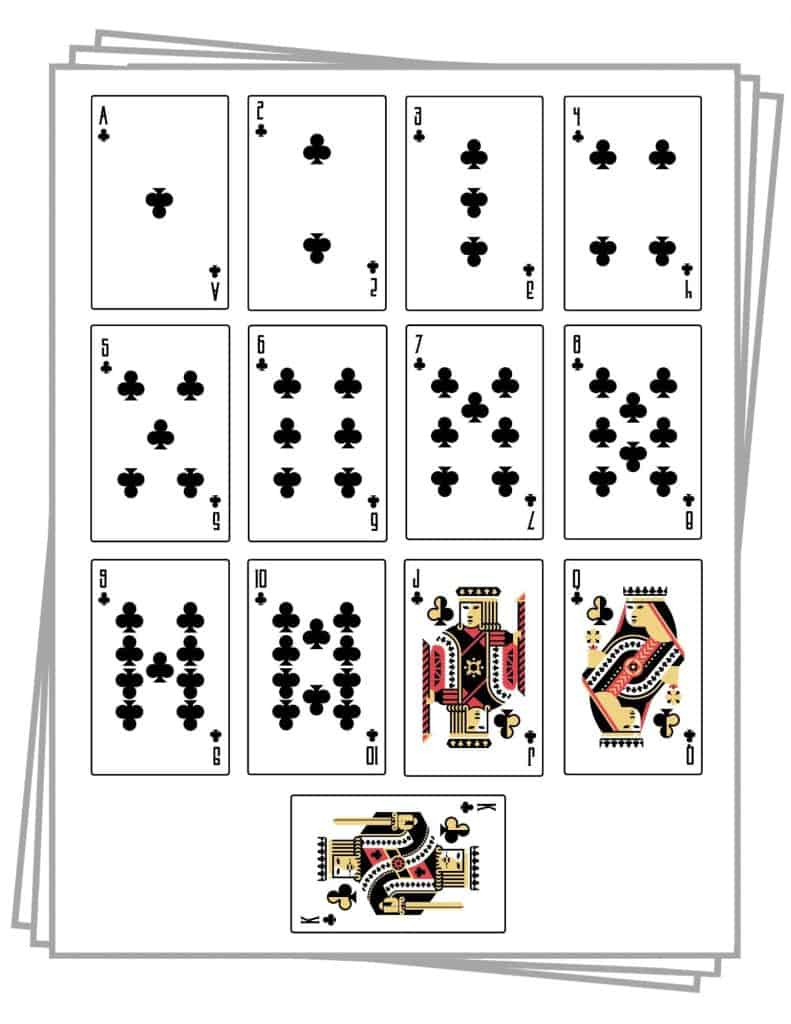 Printable Playing Cards (Free Pdf Sheets In 3 Sizes) pertaining to Free Printable Deck of Cards