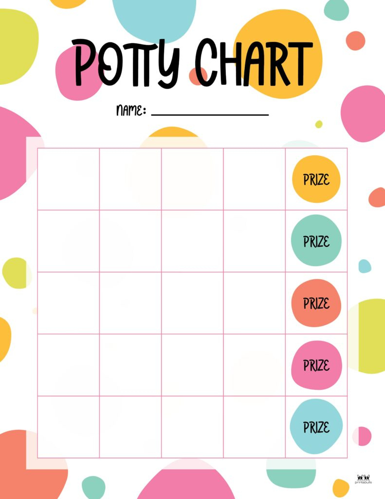 Printable Potty Training Charts - 20 Pages | Printabulls intended for Free Printable Potty Reward Chart